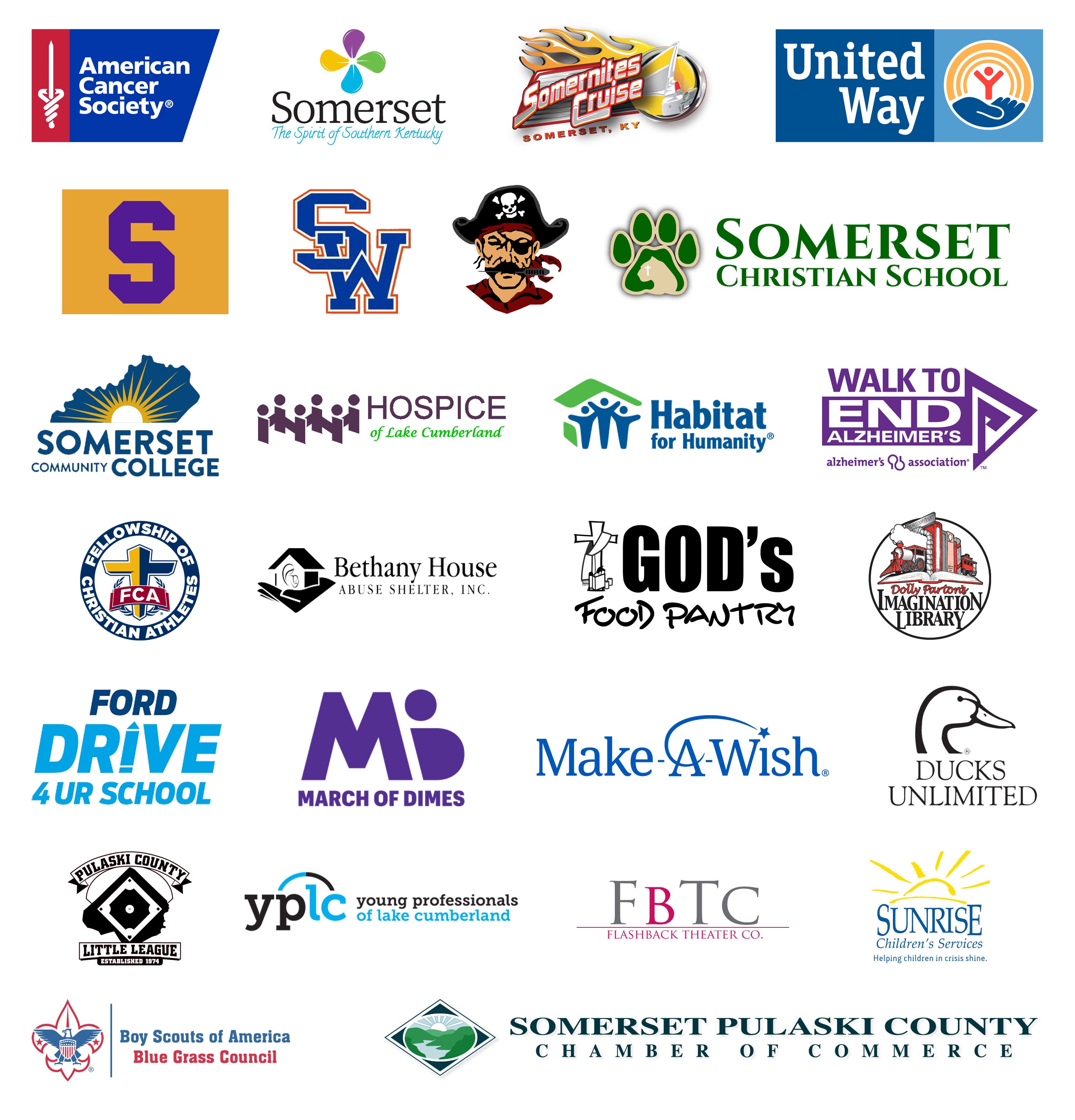 Local community logos sponsorship Alton Blakley